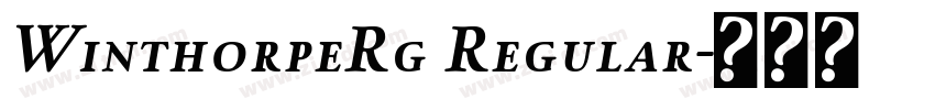 WinthorpeRg Regular字体转换